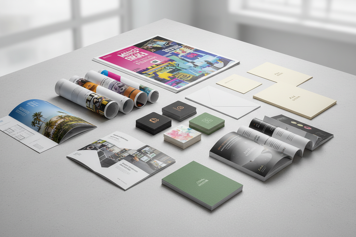 a display of general printed products