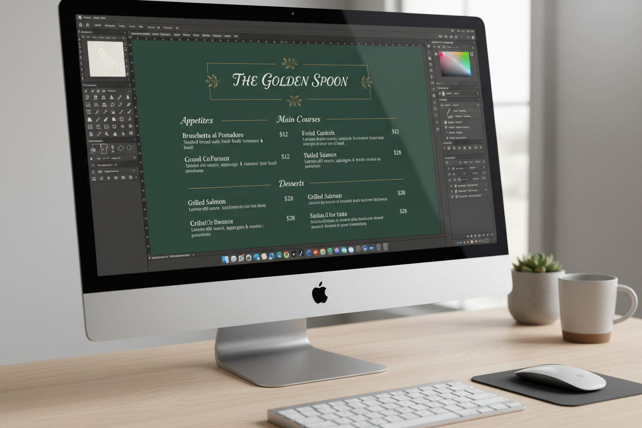 could the design on the screen be a food menu