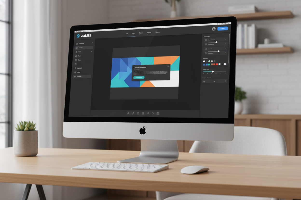 zakiki online design tool on a apple computer